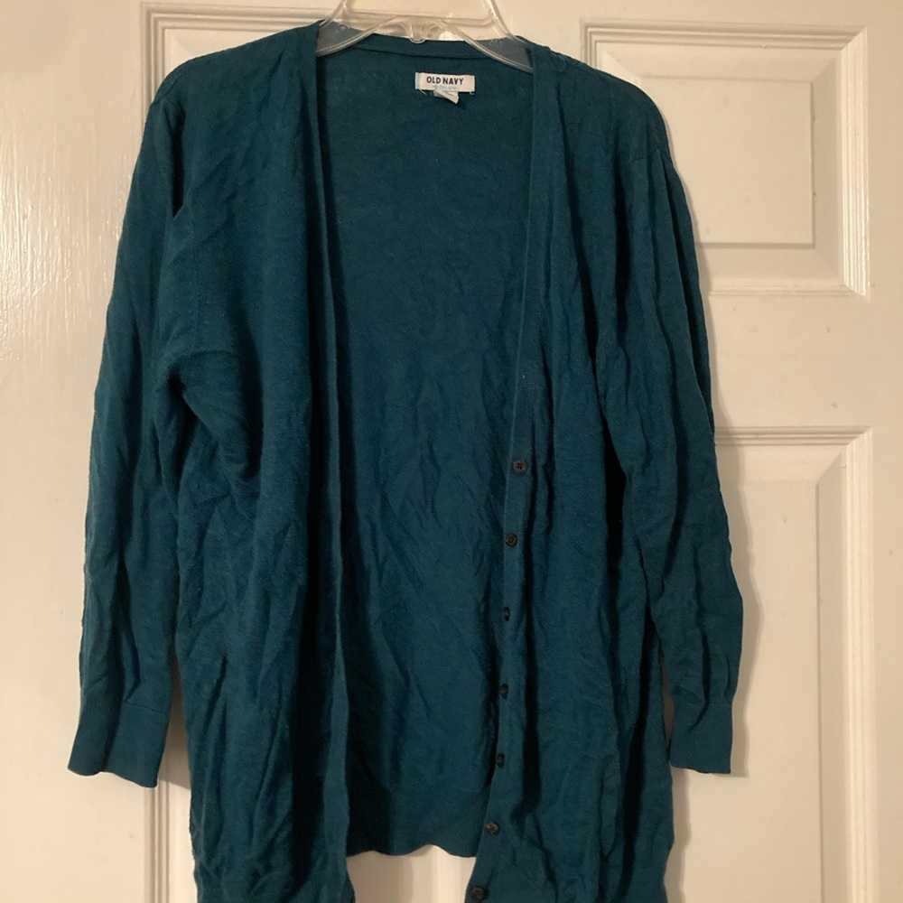 Teal cardigan